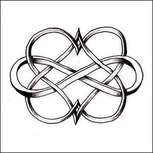 300x300 double heart infinity temporary tattoo - Infinity Heart Drawing