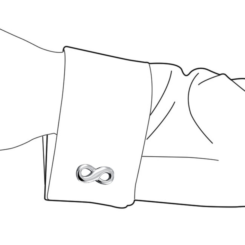 1000x1000 Infinity Symbol Eternal Love Figure Cufflinks For Men Shirt Cuff - Infinity Symbol Drawing