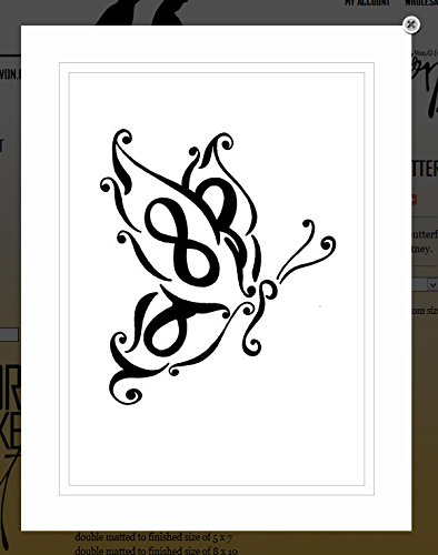 394x500 Von G Art Original Sayingquote Butterfly Series - Infinity Symbol Drawing