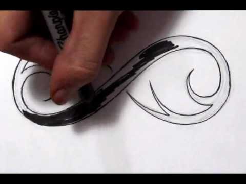 480x360 Drawing A Cool Infinity Symbol Tattoo Design - Infinity Symbol Drawing