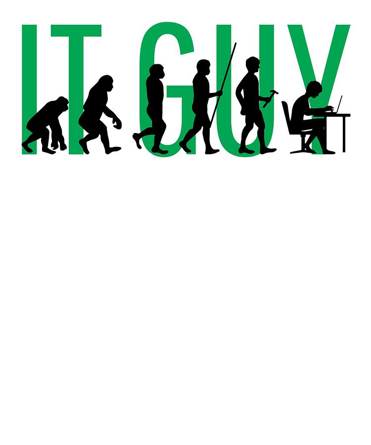 750x900 it guy evolution information technology computer drawing - Information Technology Drawing