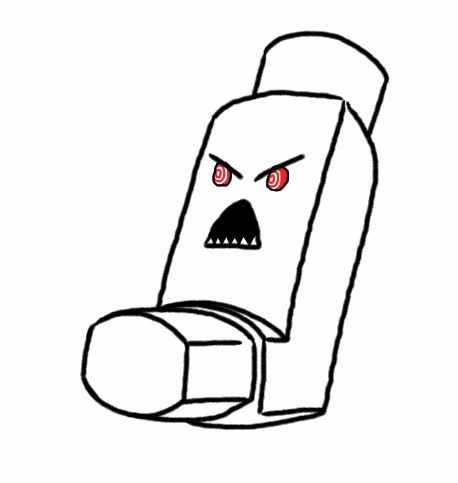 458x483 Evil Inhaler Pocketfullofbees - Inhaler Drawing