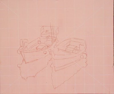 400x328 My French Easel Initial Drawing For Oil Painting - Initial Drawing