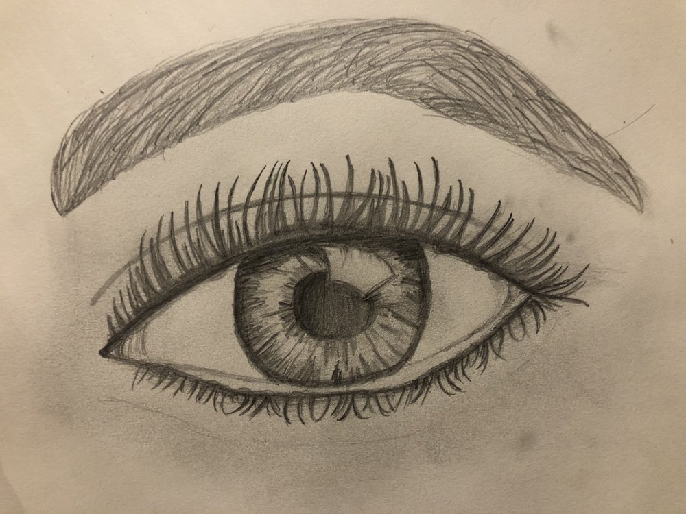 1000x750 Realistic Eye For Beginners Lili Loves - Initial Drawing