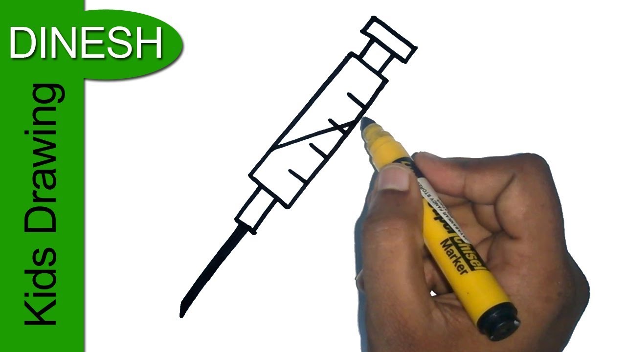 1280x720 How To Draw An Injection Drawing For Kids - Injection Drawing