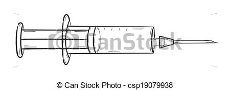450x176 Sketch Of The Empty Injection On White Background, Isolated - Injection Drawing