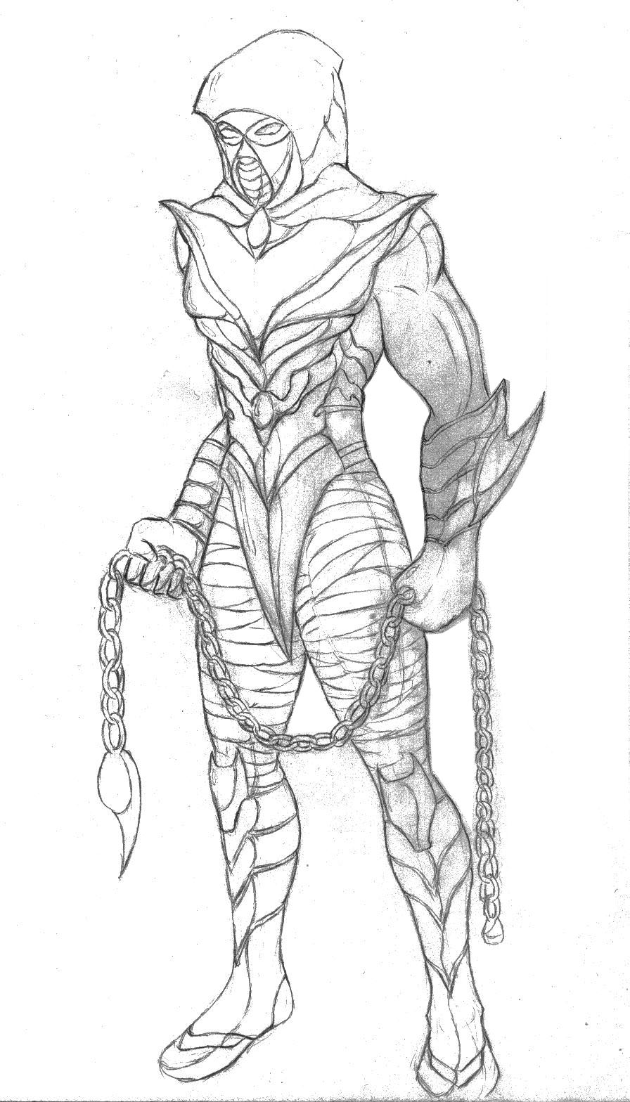 896x1568 how to draw scorpion from injustice - Injustice Drawings