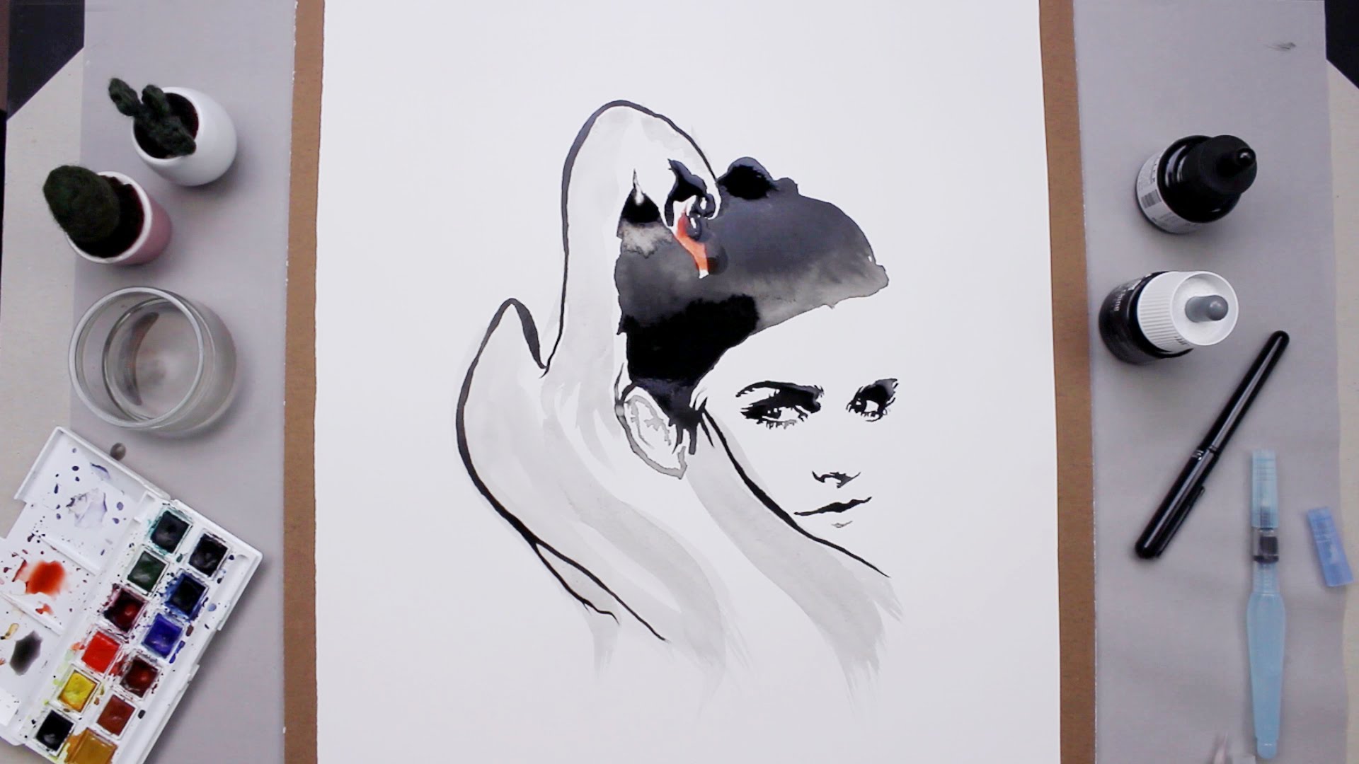 1920x1080 French Artist Creates Paintings With Single Drops Of Ink Water - Ink And Water Drawing