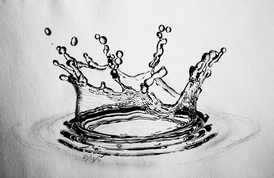 900x584 Water Best Drawing Drawing Skill - Ink And Water Drawing