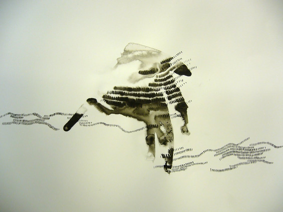 1134x850 Sarah Clark Ink And Water Drawing On Cartridge Paper - Ink And Water Drawing