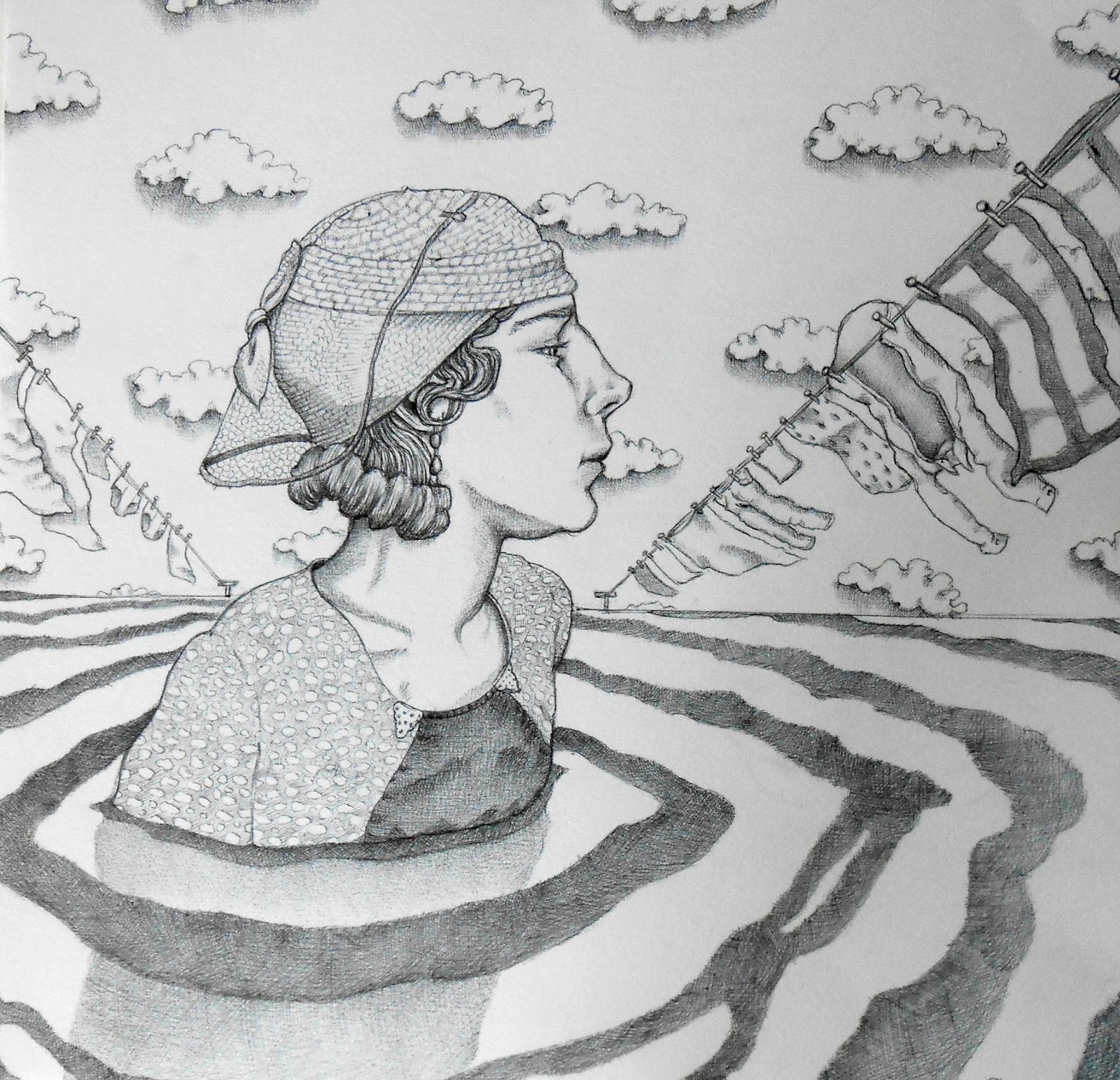 1600x1543 American Soma New Drawing - Ink And Water Drawing