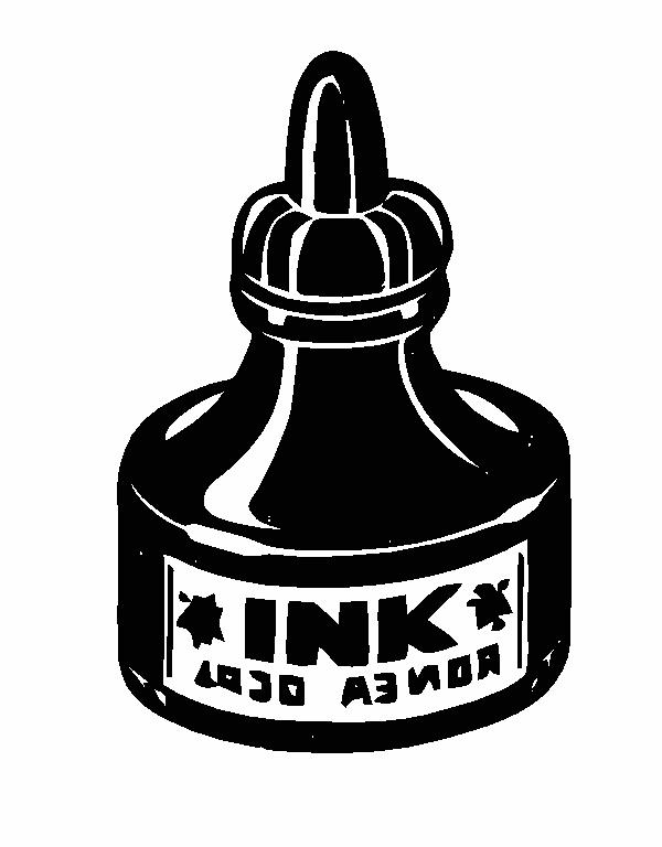 600x768 ink bottle png black and white transparent ink bottle black - Ink Bottle Drawing