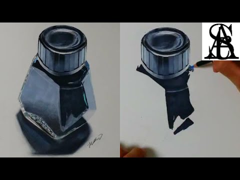 480x360 S Art Speed Drawing - Ink Bottle Drawing