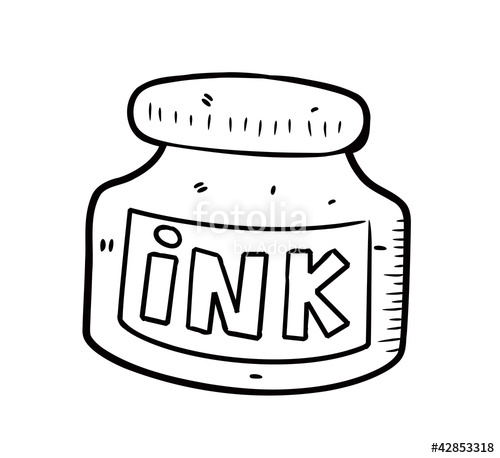 500x458 Ink Bottle Stock Image And Royalty Free Vector On Fotolia - Ink Bottle Drawing