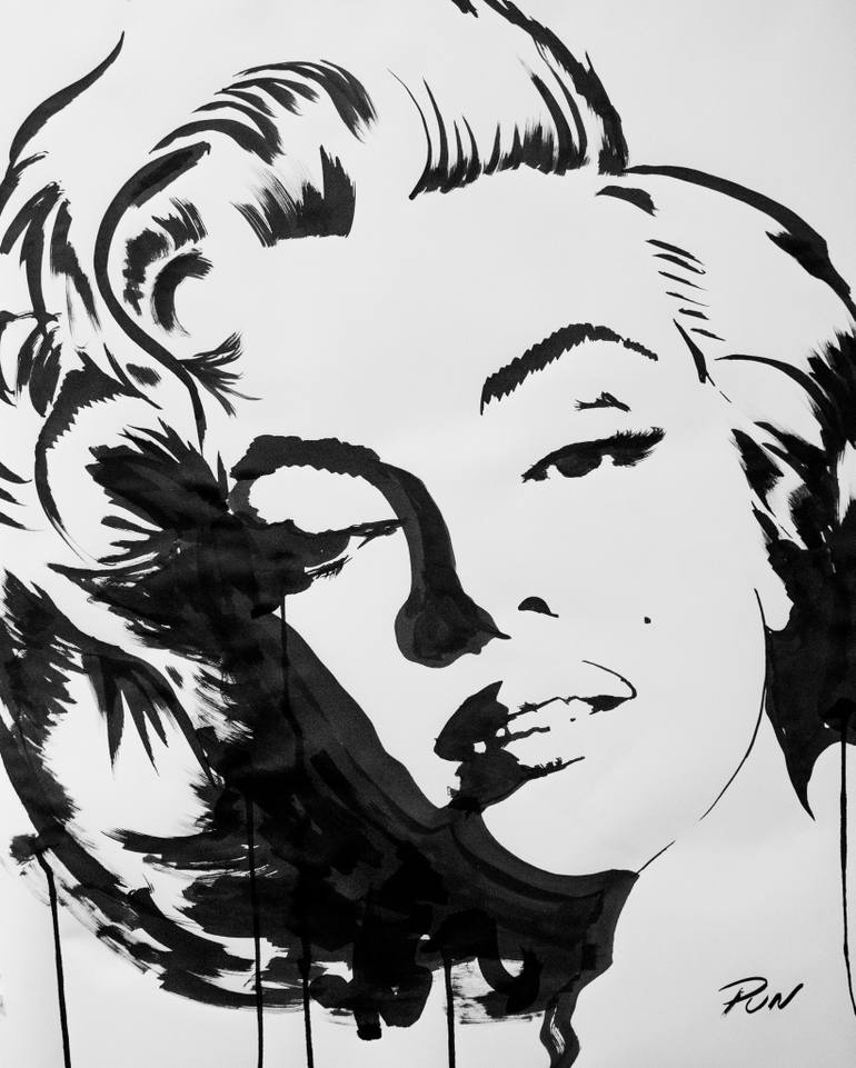 770x961 Marilyn Monroe Ink - Ink Drawing