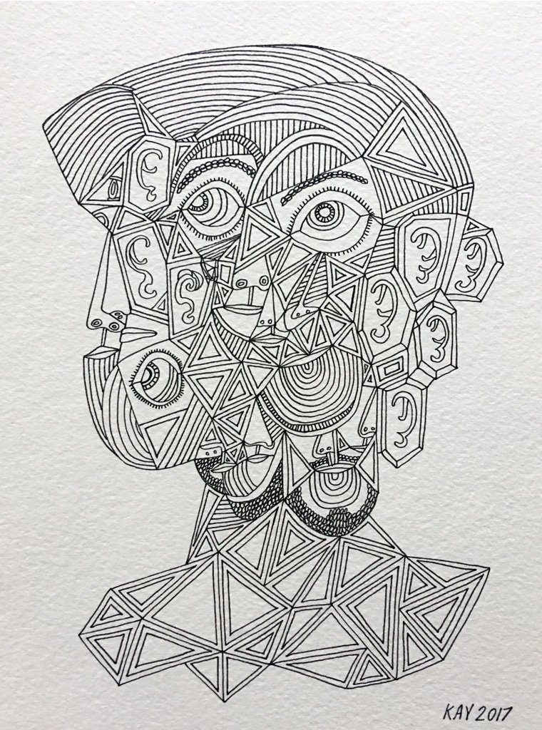 760x1024 Ink Drawing Kay Fine Art - Ink Drawing