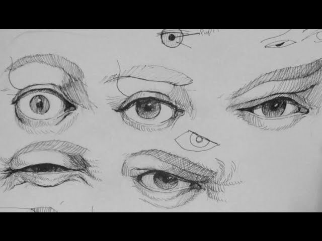 640x480 Pen Ink Drawing Tutorials, How To Draw Realistic Eye Expressions - Ink Drawing Tutorial