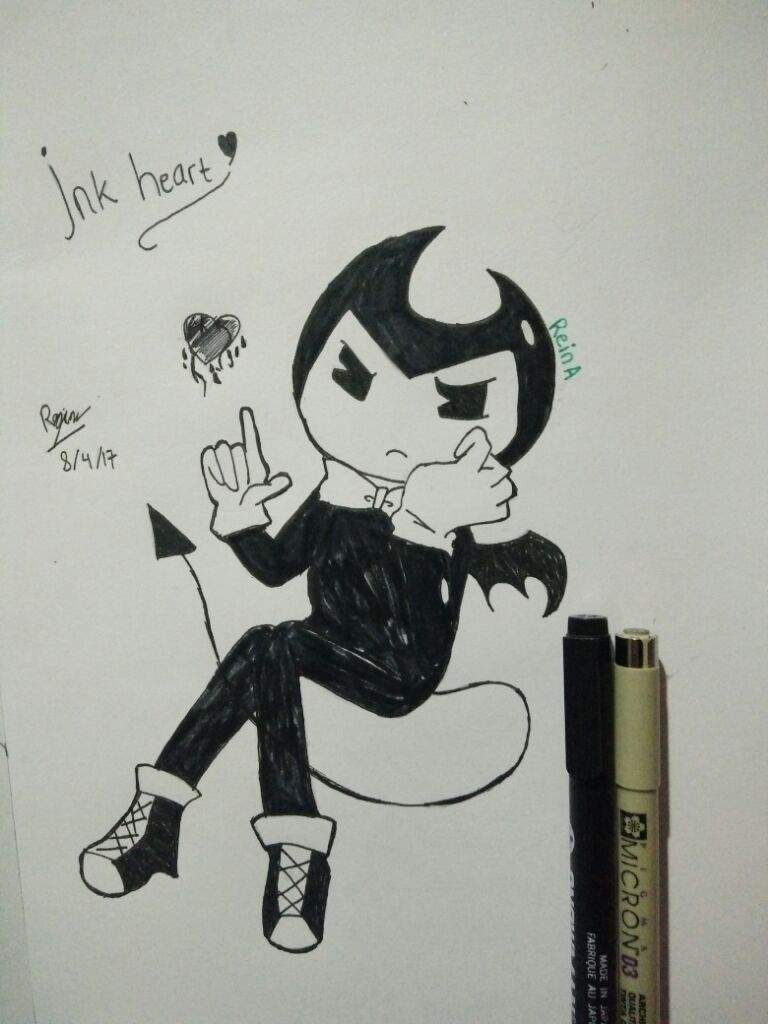 768x1024 Who Get The Ink Heart - Ink Heart Drawing