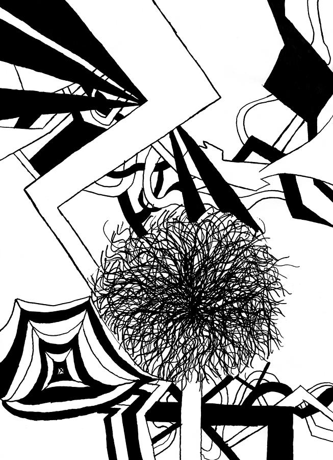 653x900 Ink Line Drawing Drawing - Ink Line Drawing