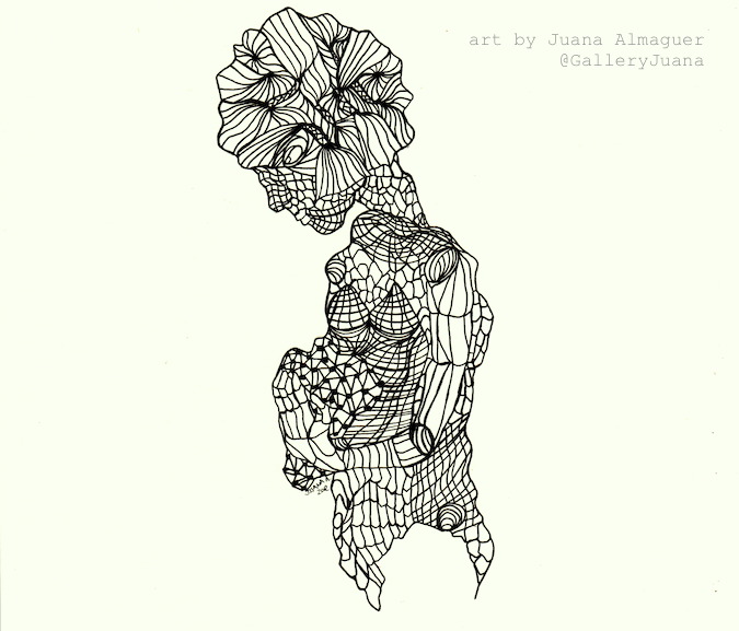 675x577 Pieces, Pen And Ink, Figure Line Drawing - Ink Line Drawing