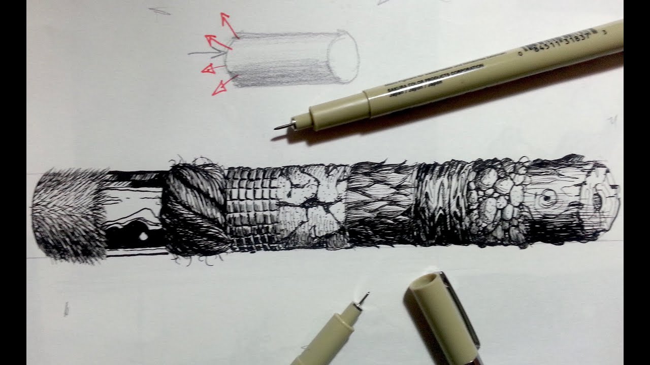 1280x720 Pen Ink Drawing Tutorials How To Create Realistic Textures - Ink Pen Drawing
