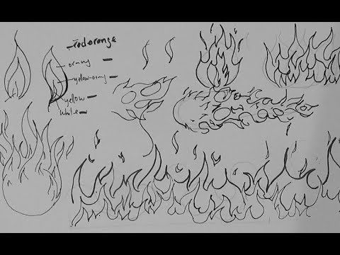 480x360 Pen And Ink Drawing Tutorials How To Draw Fire, Flames - Ink Pen Drawing Tutorial