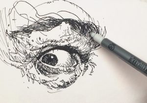 300x210 drawing with pen and ink pen ink tutorial how to draw an eagle - Ink Pen Drawing Tutorial