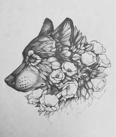 236x278 Wolf Woman Art Ink - Ink Wolf Drawing
