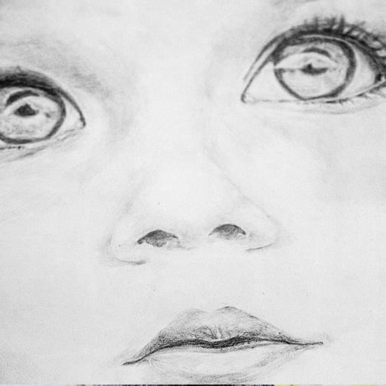 550x550 Innocent Eyes Pencil Drawing - Innocent Drawing