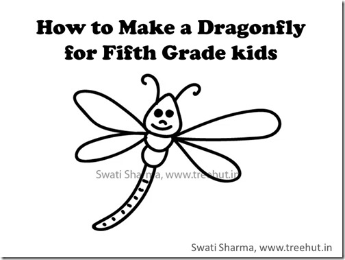 504x379 Learn To Draw Easy Dragonfly With Video Instructions - Insect Drawing For Kids