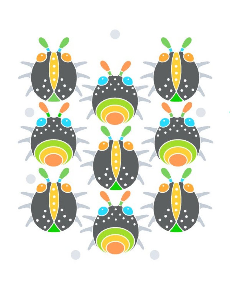 794x993 modern art print cute bug illustration insect drawing kitchen etsy - Insect Drawing For Kids