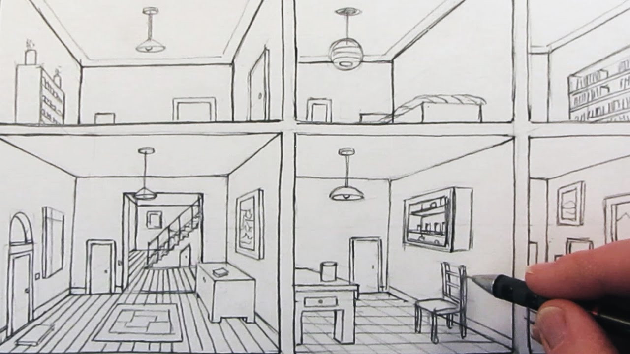 Inside A House Drawing at PaintingValley.com | Explore collection of ...