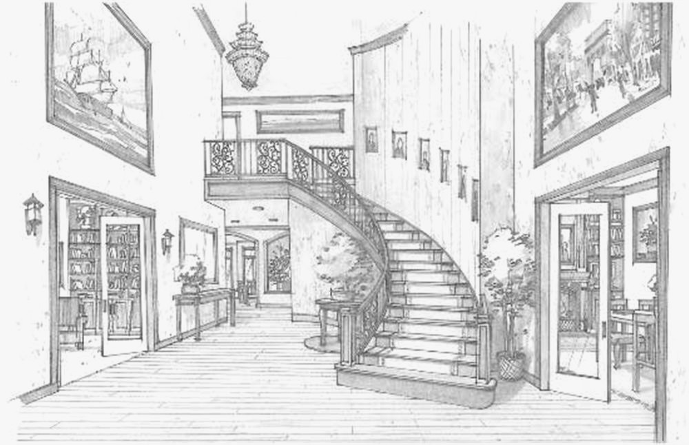 1000x646 lovely of inside house drawing stock - Inside A House Drawing