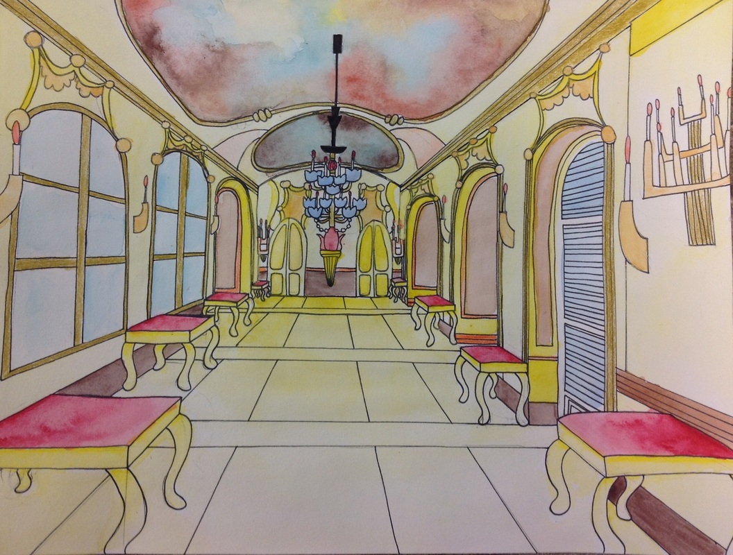 1056x800 Perspective Drawing - Inside Drawing