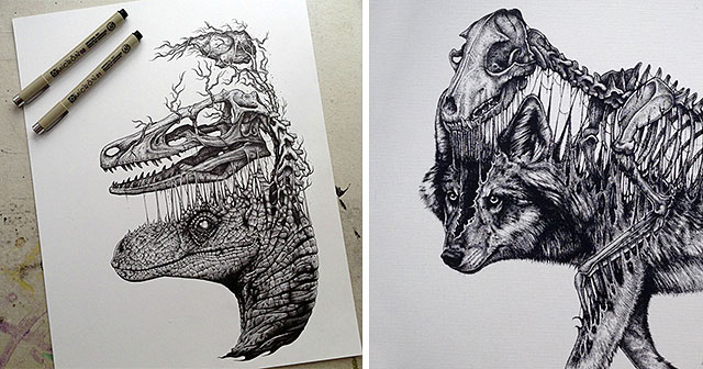640x336 You Will Try To Hold Your Skull Inside After Seeing These Drawings - Inside Drawing