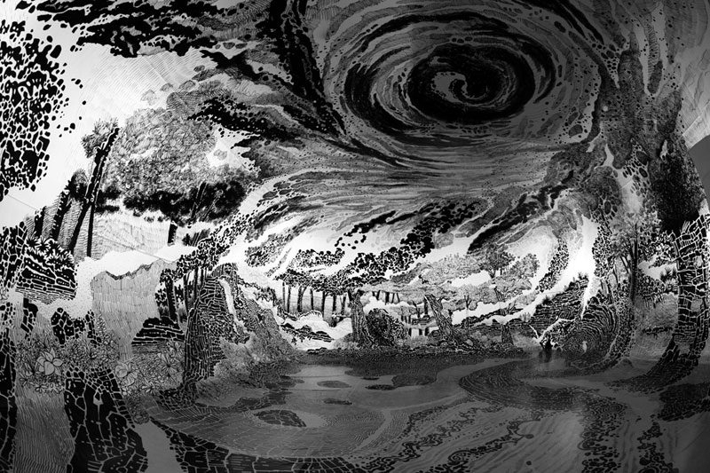 800x533 Artist Uses Sharpies To Create Giant Drawing Inside - Inside Drawing