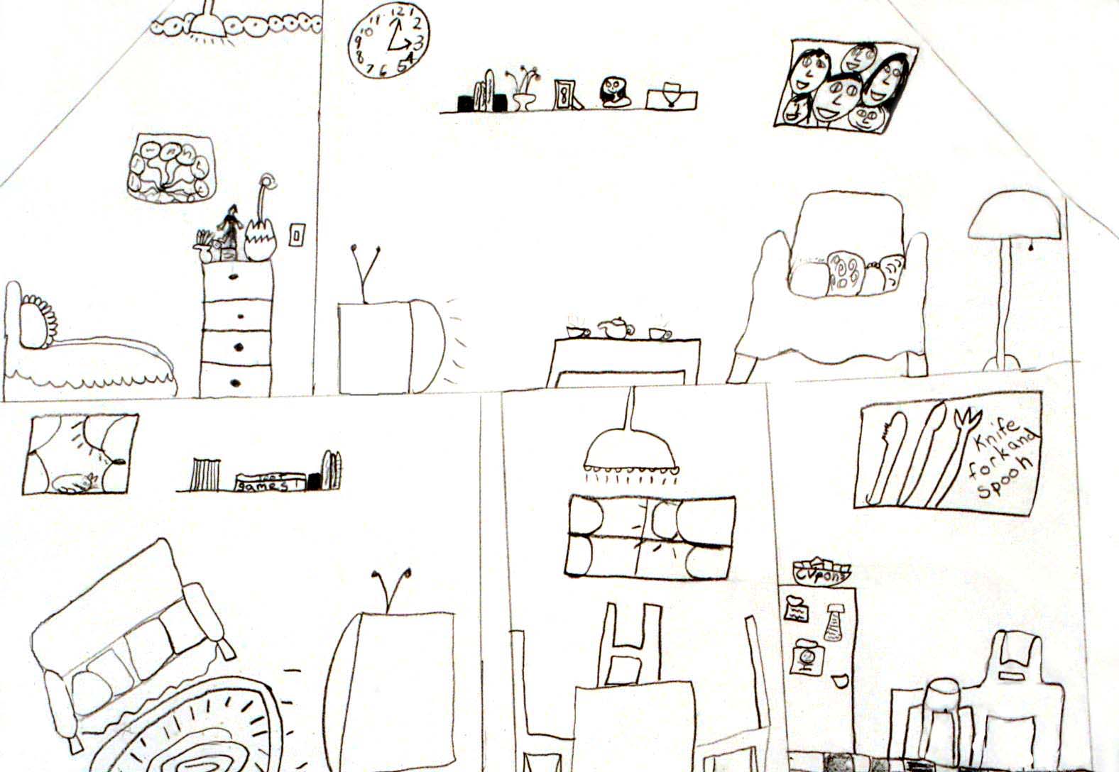 1576x1088 Art For Small Hands Drawing - Inside House Drawing