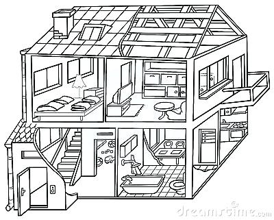 400x321 Dream House Drawing - Inside Of House Drawing