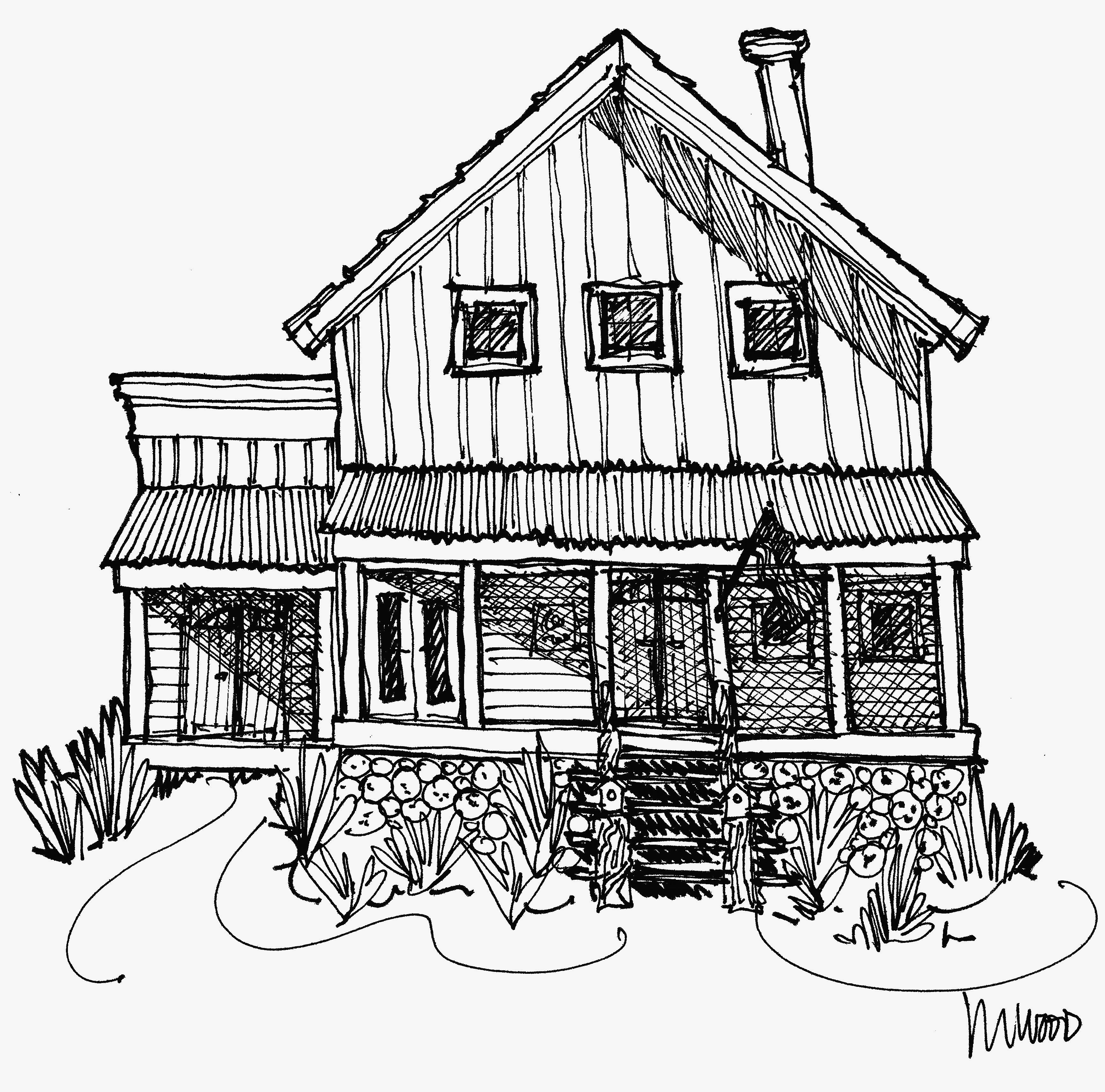 house inside drawing