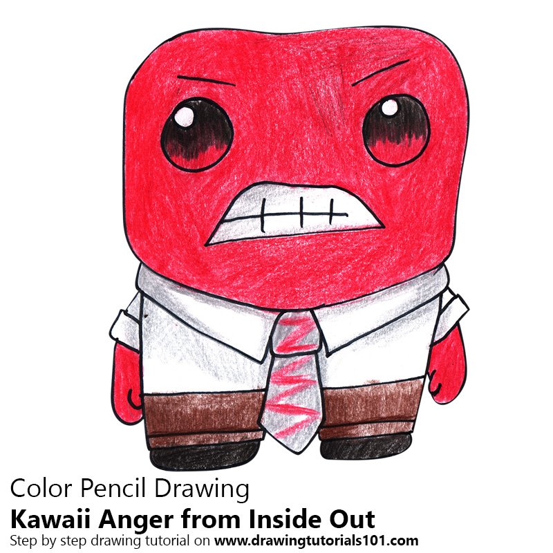 800x800 Learn How To Draw Kawaii Anger From Inside Out - Inside Out Anger Drawing