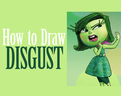 400x320 how to draw disgust from inside out with easy step - Inside Out Disgust Drawing