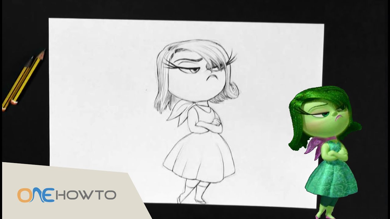 1280x720 how to draw disgust from inside out - Inside Out Disgust Drawing