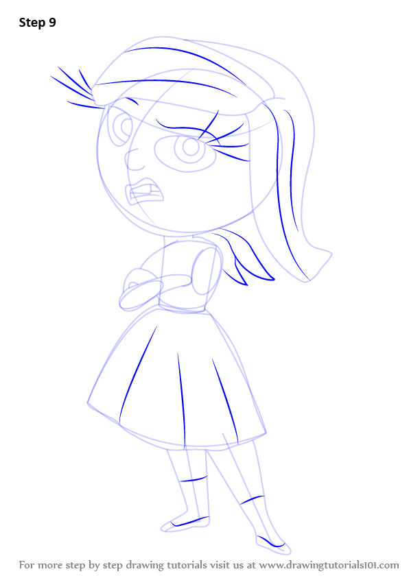 596x843 learn how to draw disgust from inside out - Inside Out Disgust Drawing