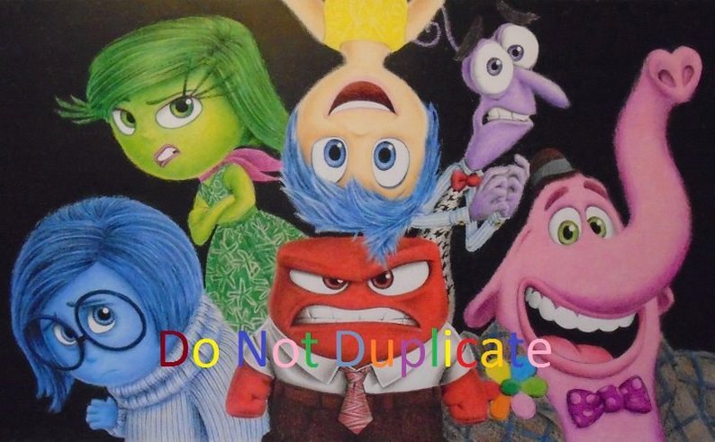 794x491 Inside Out X Colored Pencil Drawing Print Etsy - Inside Out Drawing