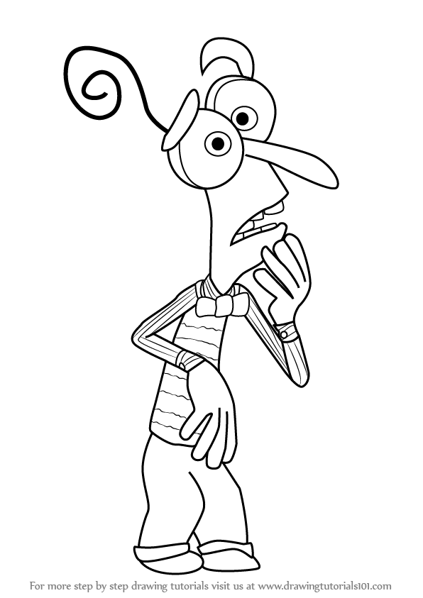 596x843 Learn How To Draw Fear From Inside Out - Inside Out Drawing