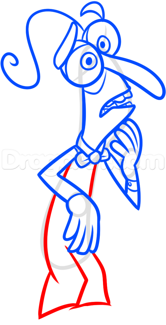 577x1128 How To Draw Fear From Inside Out, Step - Inside Out Drawing Fear