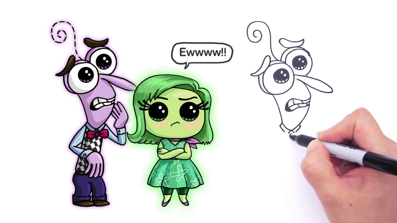 1280x720 How To Draw Fear From Pixar Inside Out Cute Step - Inside Out Drawing Fear
