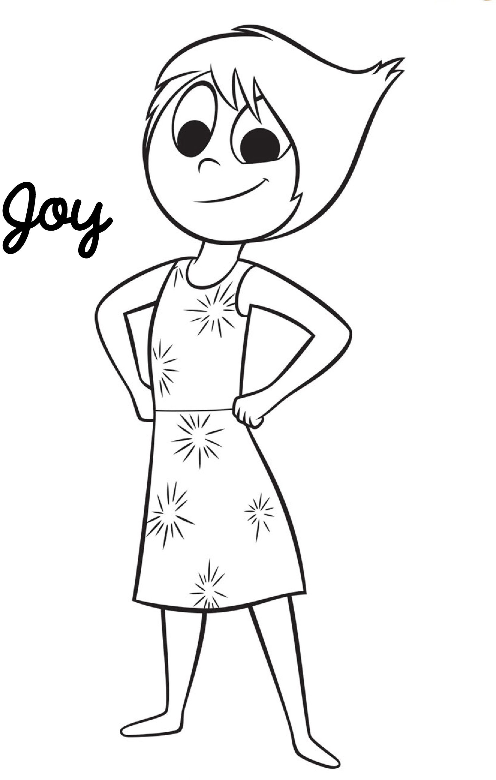 1654x2601 coloring pages for girls disney inside out joy clips inside out - Inside Out Drawing Joy