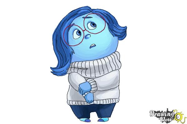 600x400 How To Draw Sadness From Inside Out - Inside Out Drawing Sadness