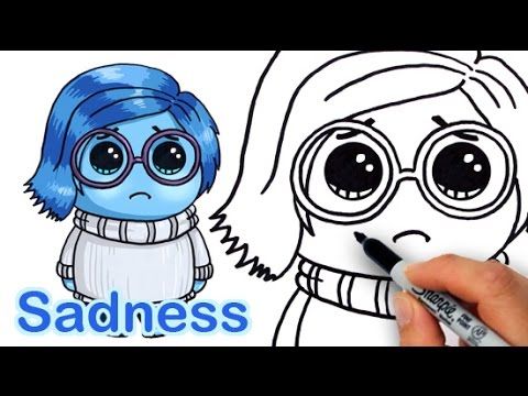 480x360 How To Draw Sadness From Pixar Inside Out Cute Step - Inside Out Drawing Sadness